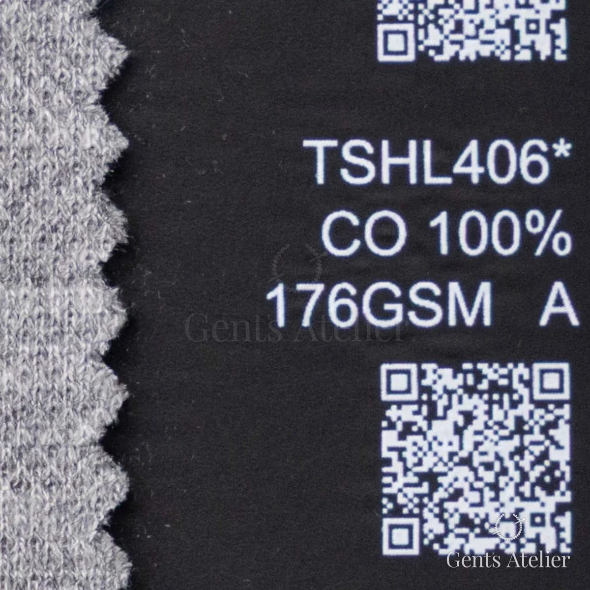 Образец ткани Lucerne TSHL406* с этикеткой — Серый меланж