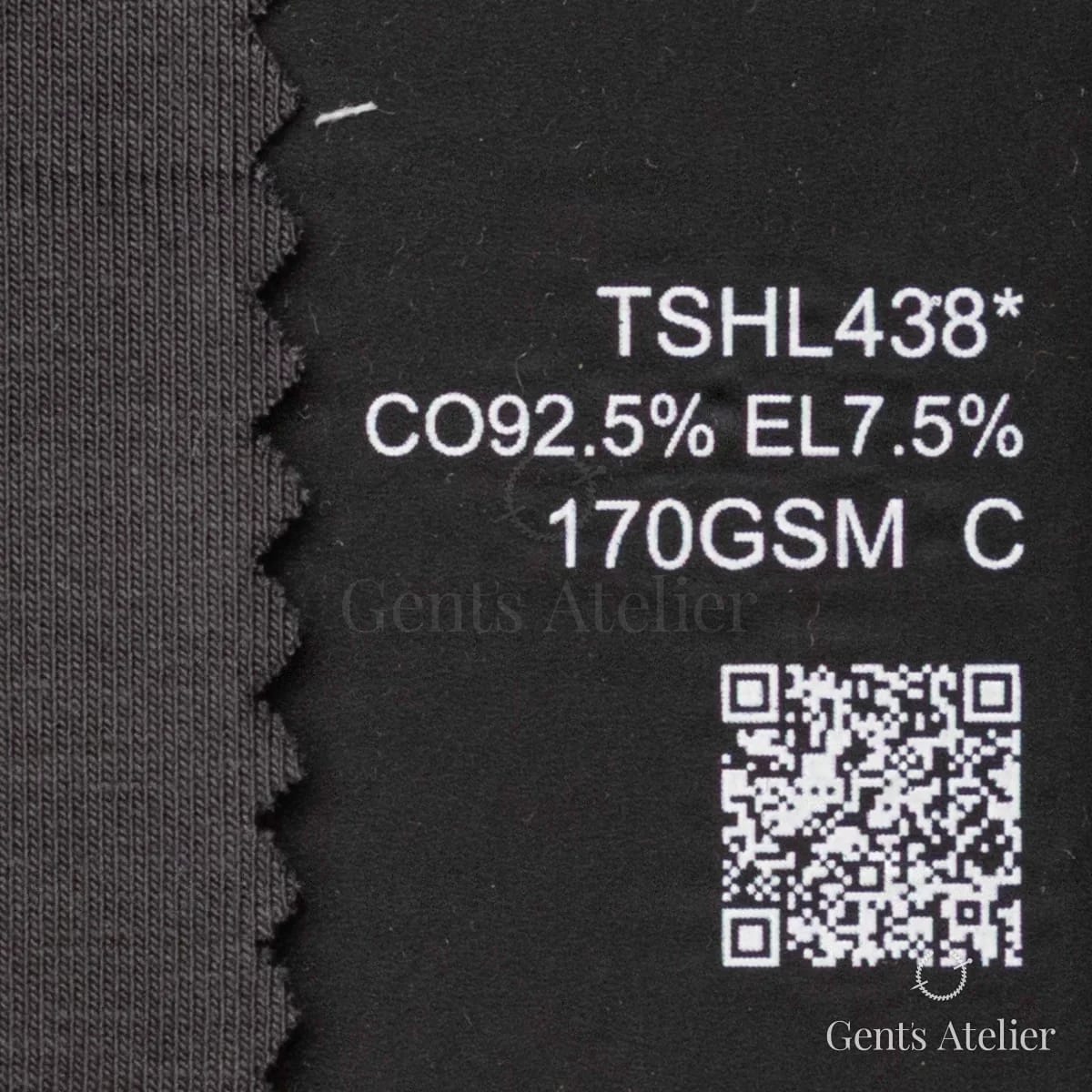 Образец ткани Lucerne TSHL438* с этикеткой — Тёмно-серый