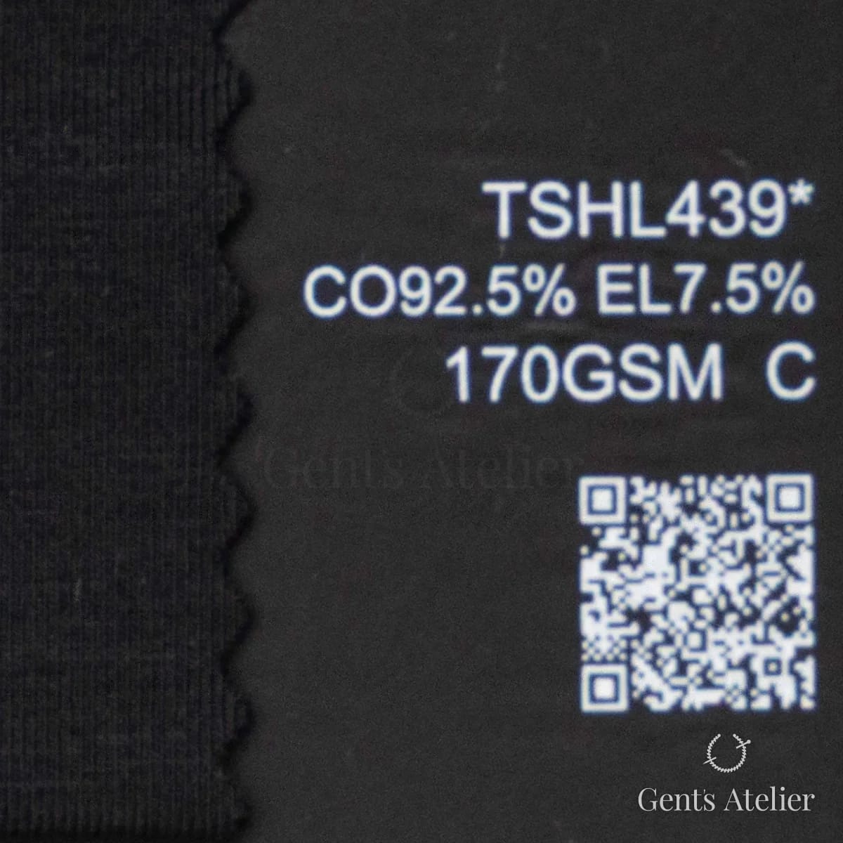 Образец ткани Lucerne TSHL439* с этикеткой — Тёмно-синий