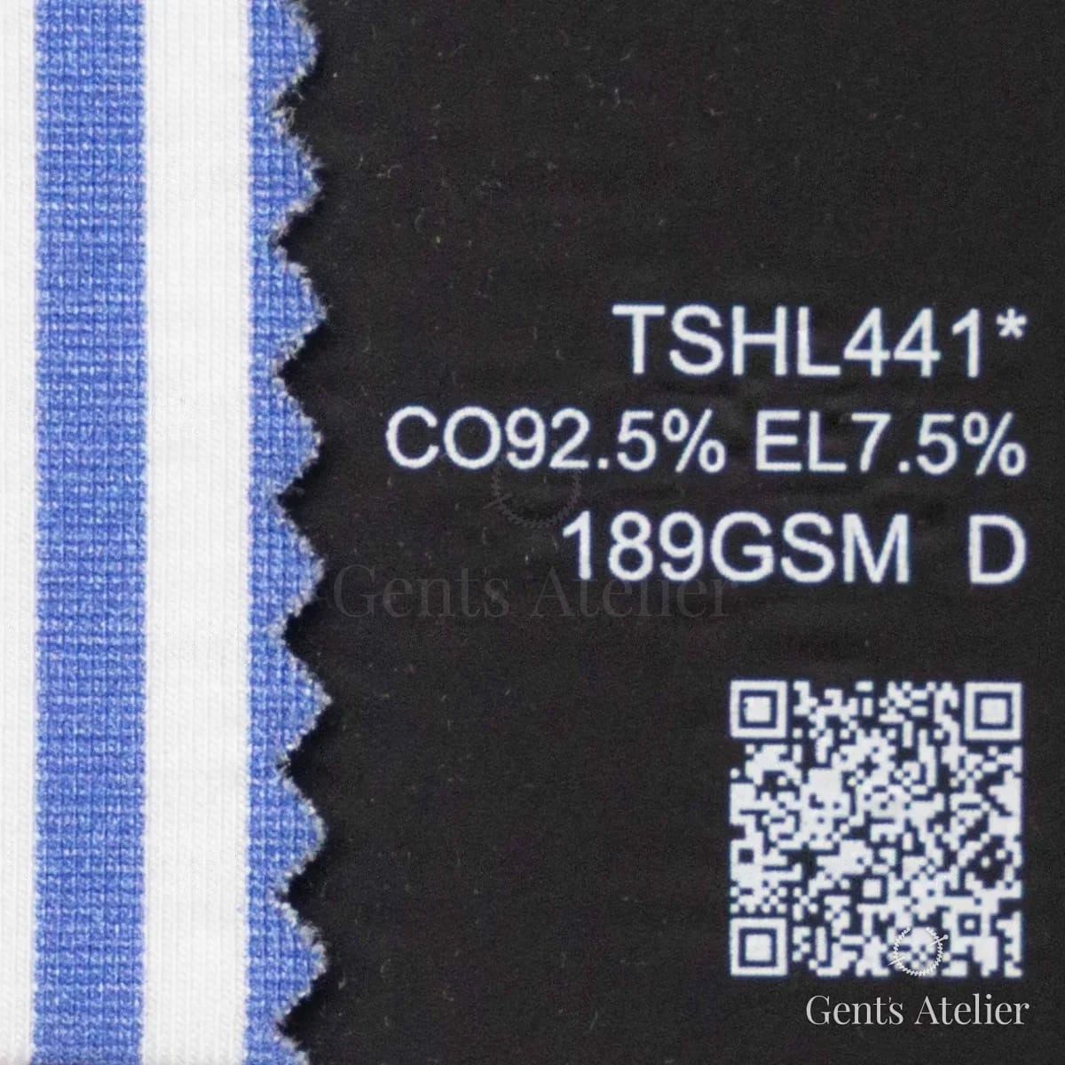 Образец ткани Lucerne TSHL441* с этикеткой — Белый / Синий