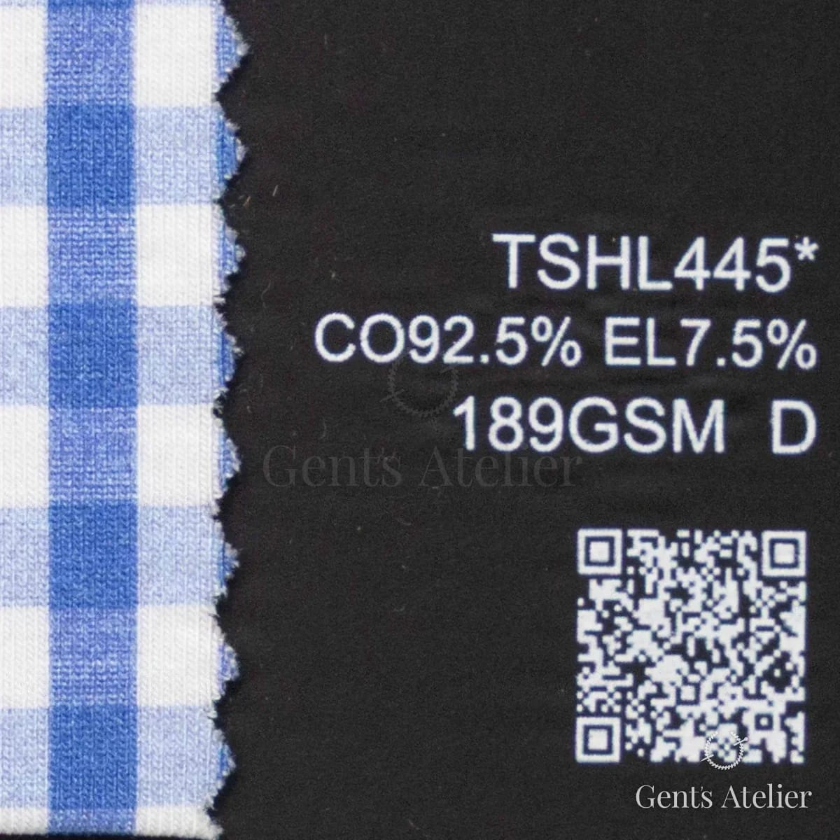 Образец ткани Lucerne TSHL445* с этикеткой — Белый / Синий