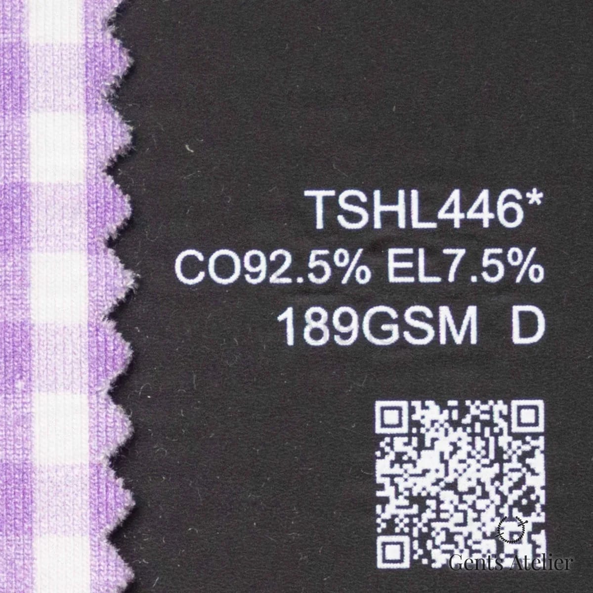 Образец ткани Lucerne TSHL446* с этикеткой — Белый / Сиреневый
