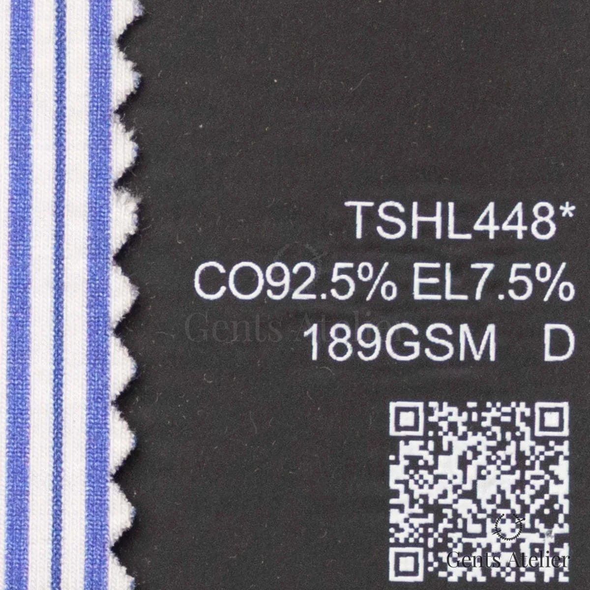 Образец ткани Lucerne TSHL448* с этикеткой — Белый / Синий