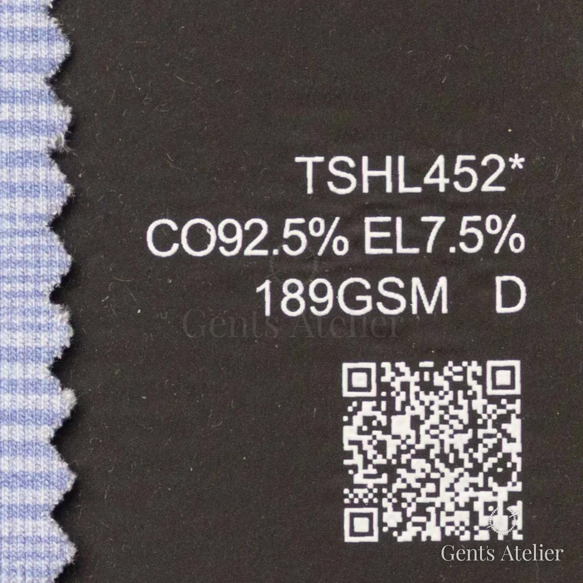 Образец ткани Lucerne TSHL452* с этикеткой — Белый / синяя клетка