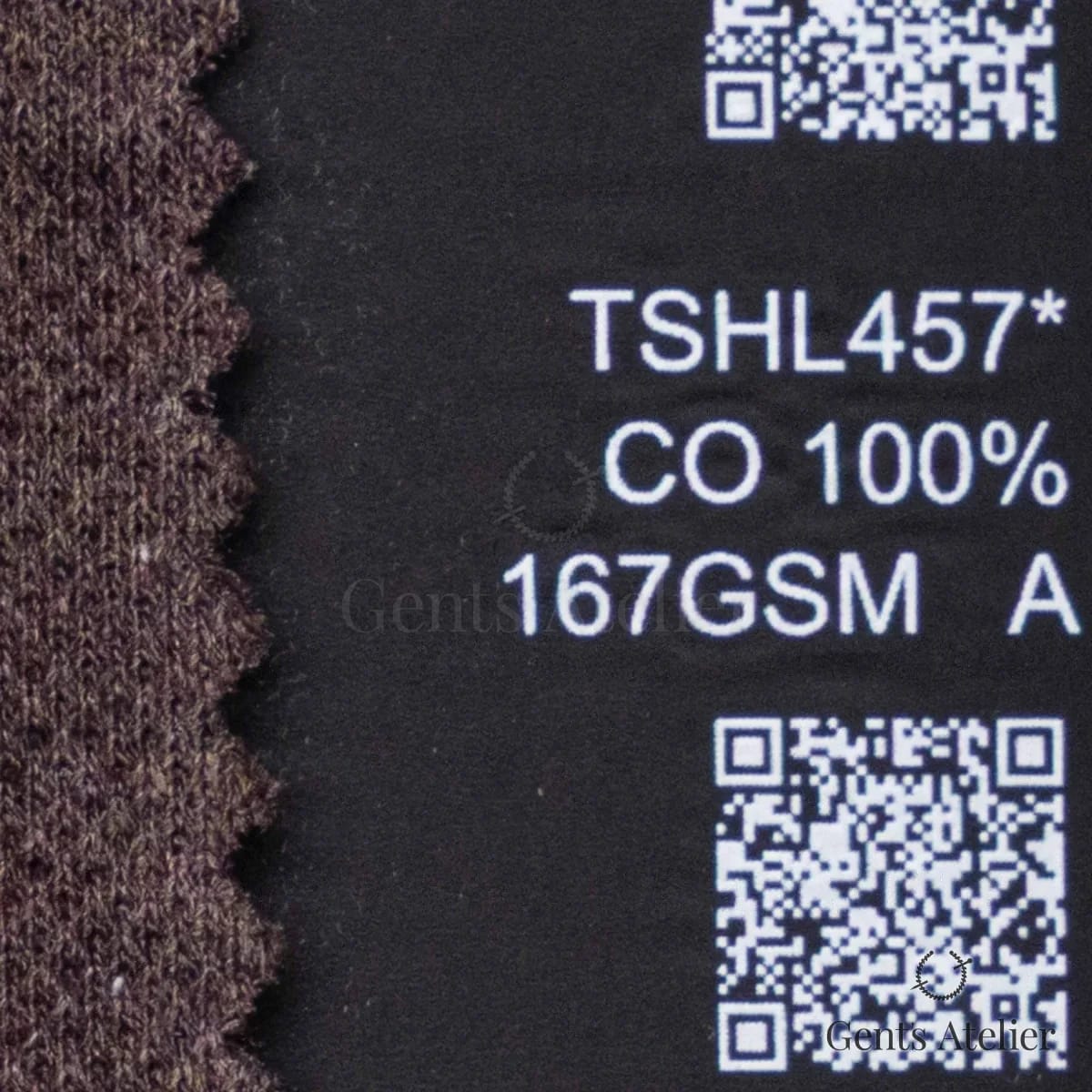 Образец ткани Lucerne TSHL457* с этикеткой — Коричневый меланж