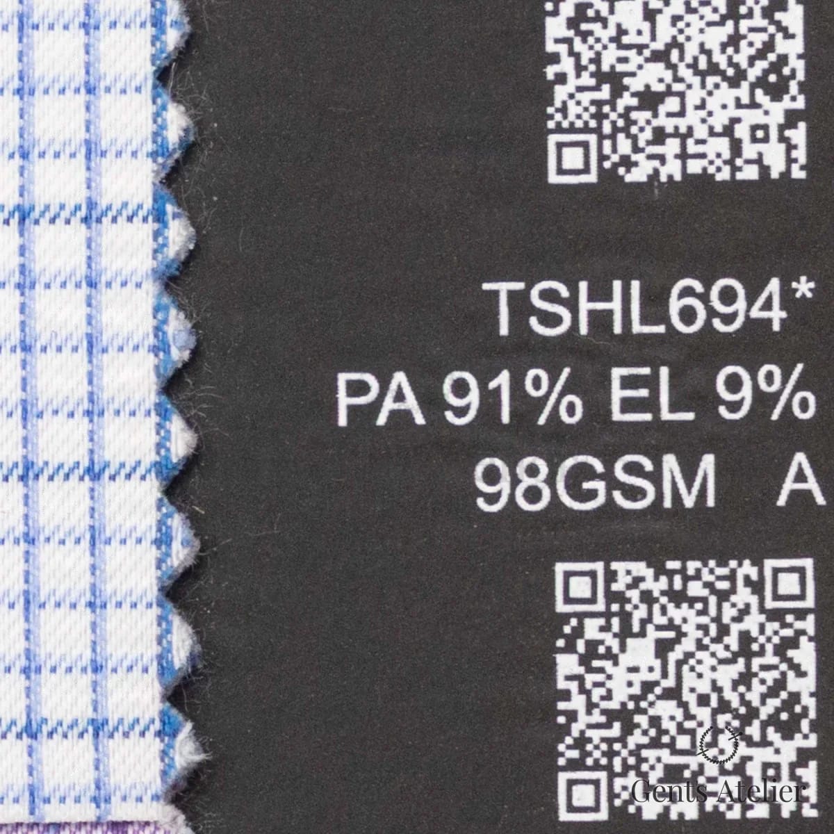 Образец ткани Lucerne TSHL694* с этикеткой — Белый / Синий