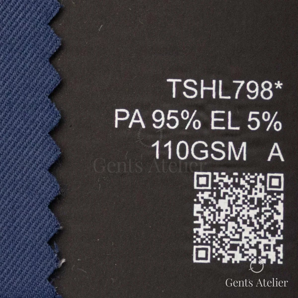 Образец ткани Lucerne TSHL798* с этикеткой — Синий