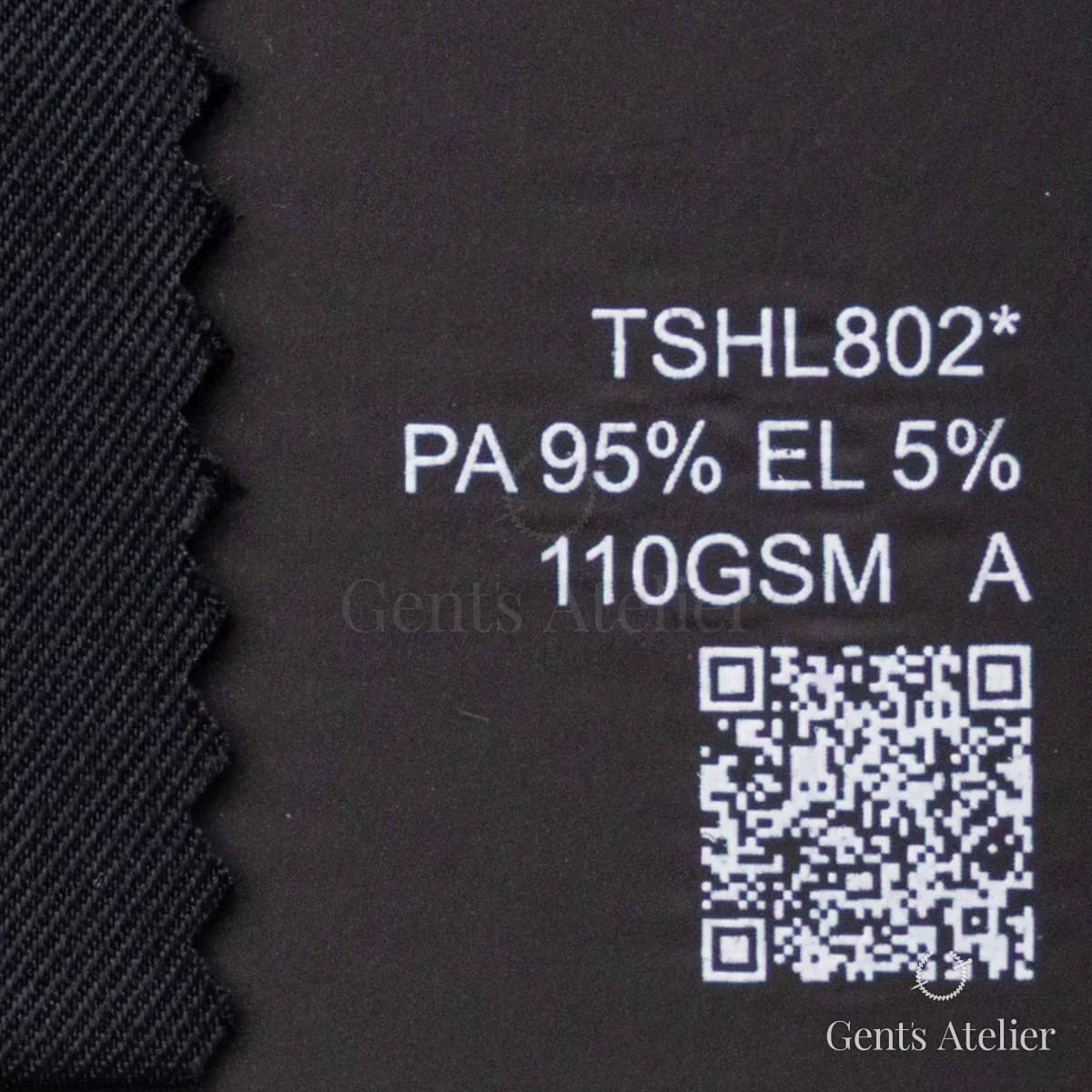 Образец ткани Lucerne TSHL802* с этикеткой — Чёрный