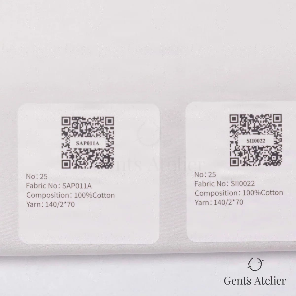 Образец ткани European Business Collection SII0022 с этикеткой, белый однотонный