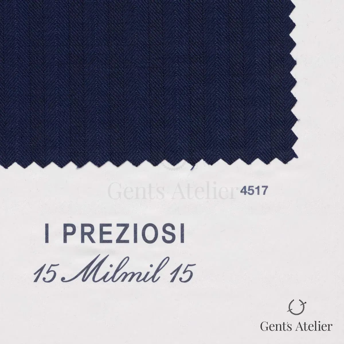 Образец ткани Ermenegildo Zegna 4517 с этикеткой, синий