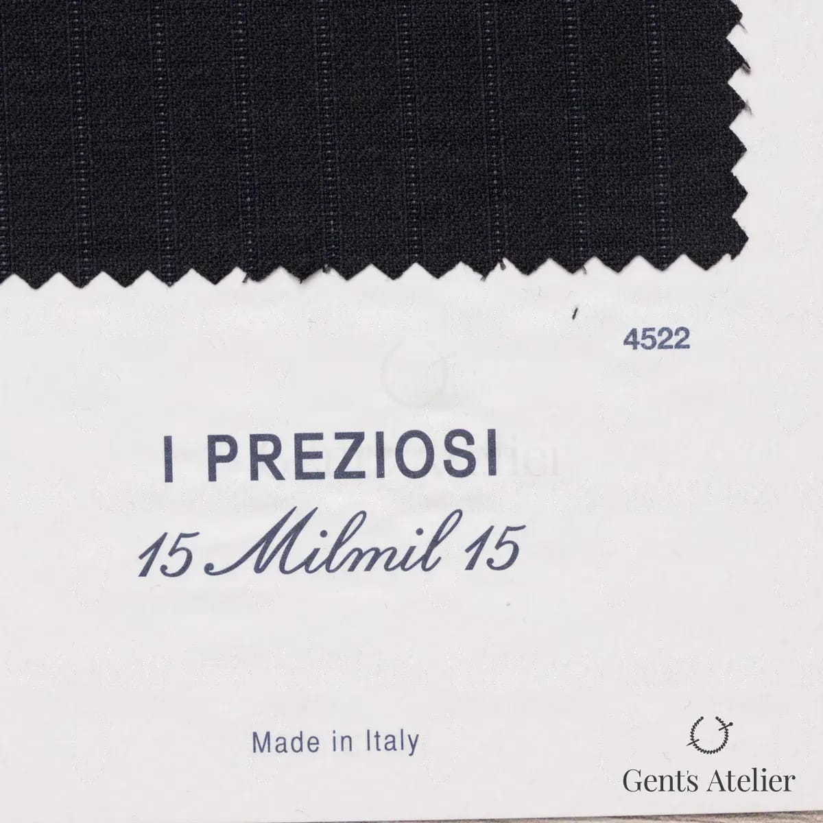 Образец ткани Ermenegildo Zegna 4522 с этикеткой, тёмно-серый