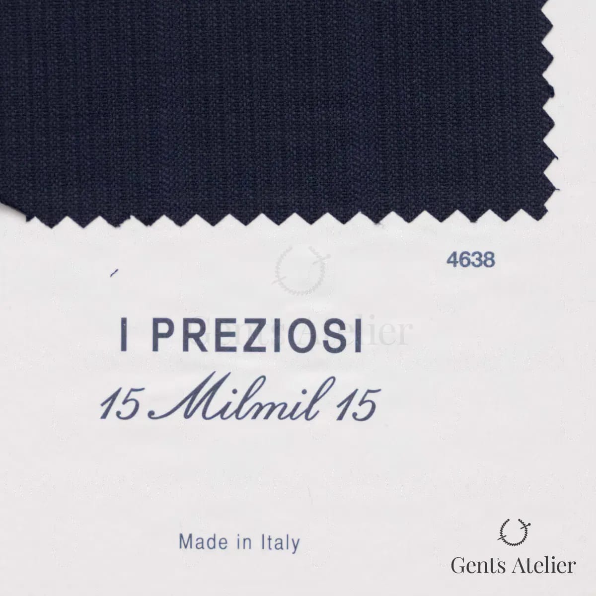 Образец ткани Ermenegildo Zegna 4638 с этикеткой, синий