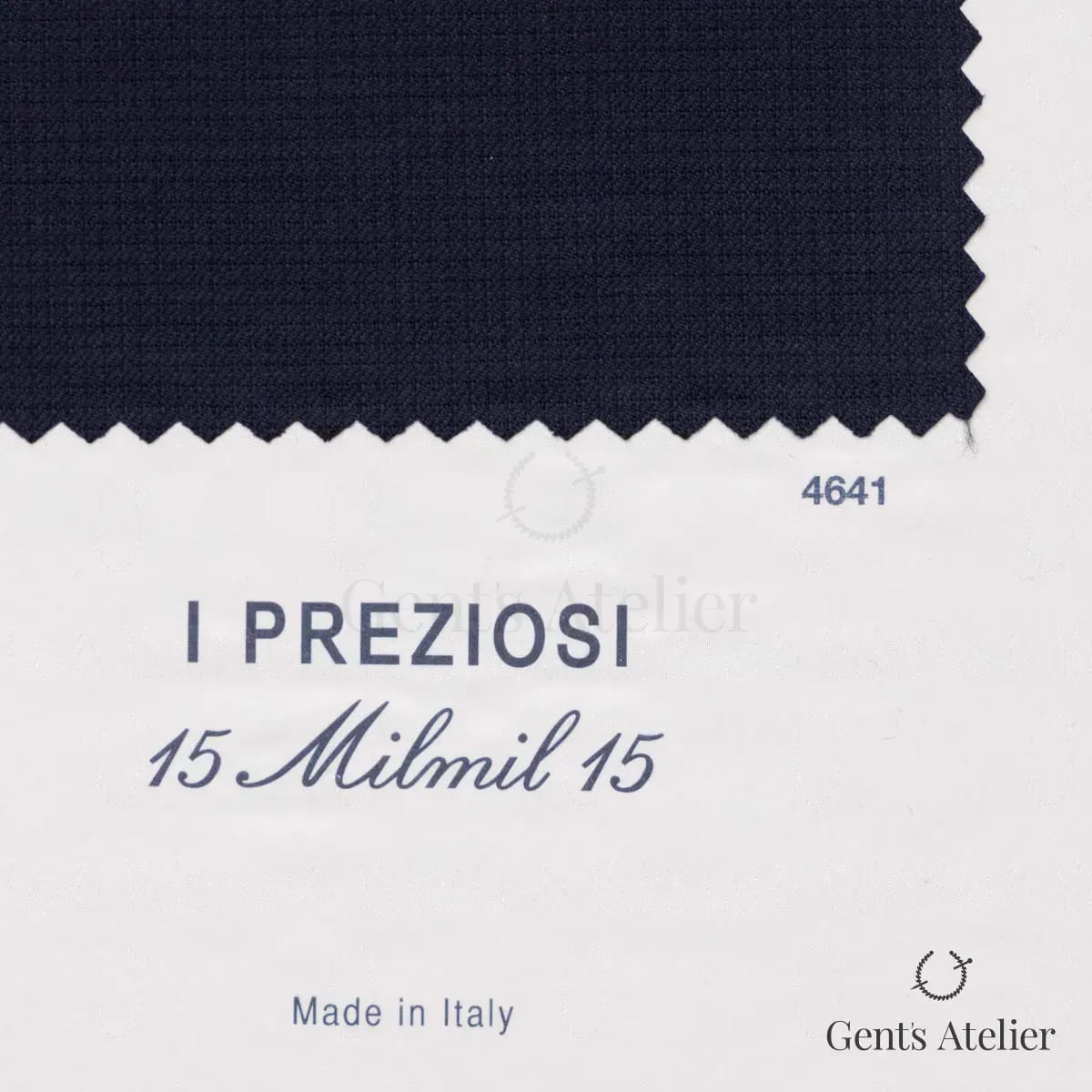 Образец ткани Ermenegildo Zegna 4641 с этикеткой, синий