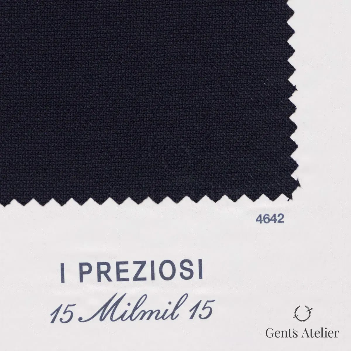 Образец ткани Ermenegildo Zegna 4642 с этикеткой, тёмно-синий