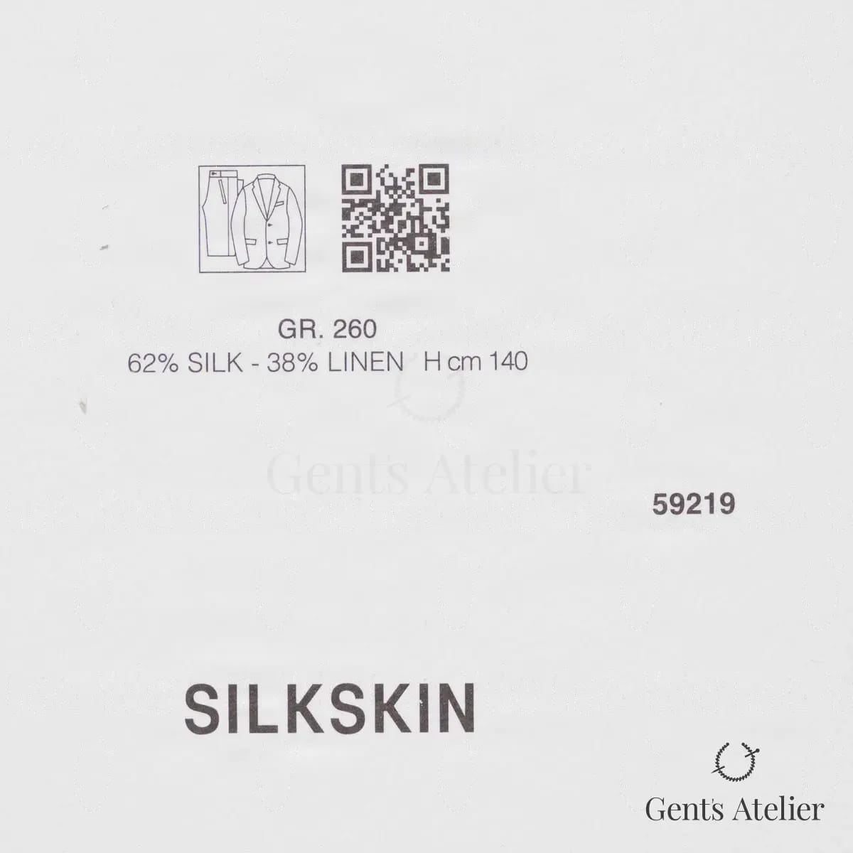 Образец ткани Ermenegildo Zegna 59219 с этикеткой, оливковый