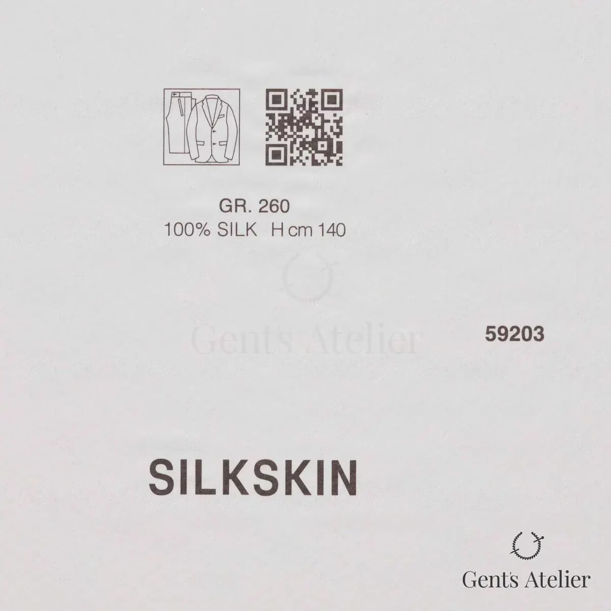 Образец ткани Ermenegildo Zegna 59203 с этикеткой, молочный
