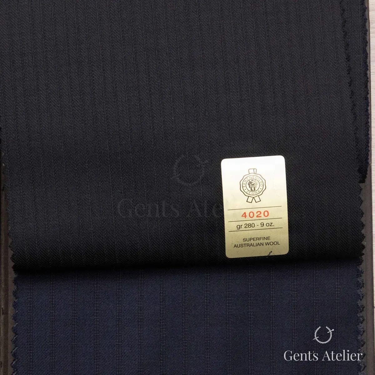 Образец ткани Ermenegildo Zegna 4020 с этикеткой, графитовый