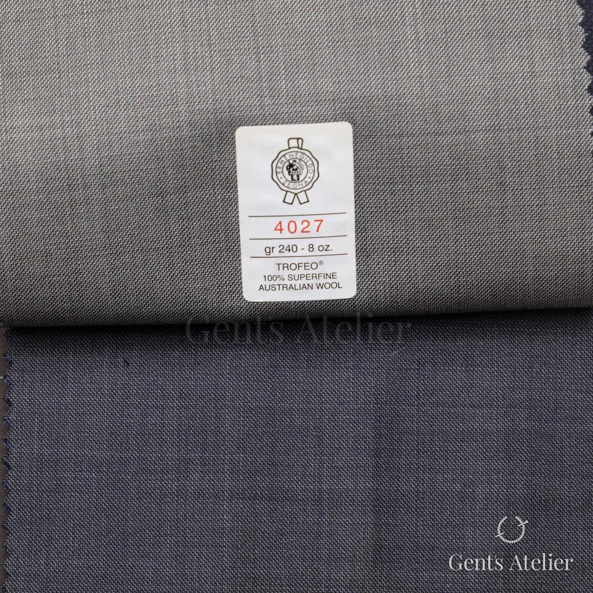 Образец ткани Ermenegildo Zegna 4027 с этикеткой, светло-серый