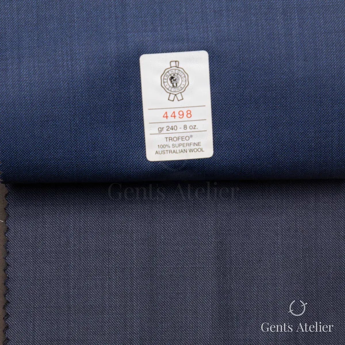 Образец ткани Ermenegildo Zegna 4498 с этикеткой, синий