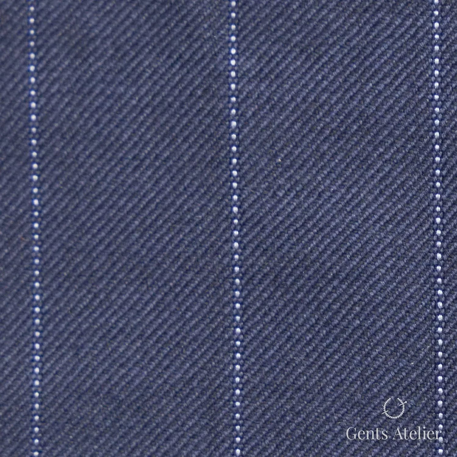 Костюм из Loro Piana TTL2430 — тёмно-синий в полоску, 100% Шерсть