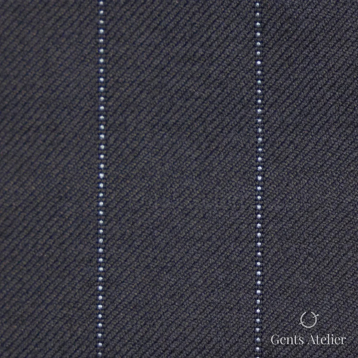 Костюм из Loro Piana TTL2431 — чёрно-синий в полоску, 100% Шерсть