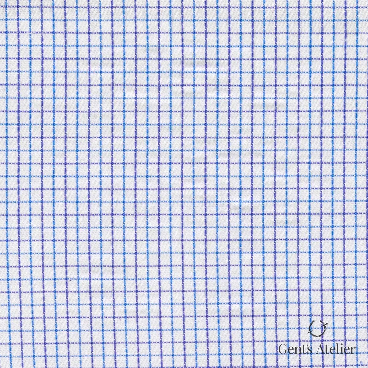 Сорочка из Geneva TSCL054 — Белый / Синий-фиолетовый, 100% хлопок