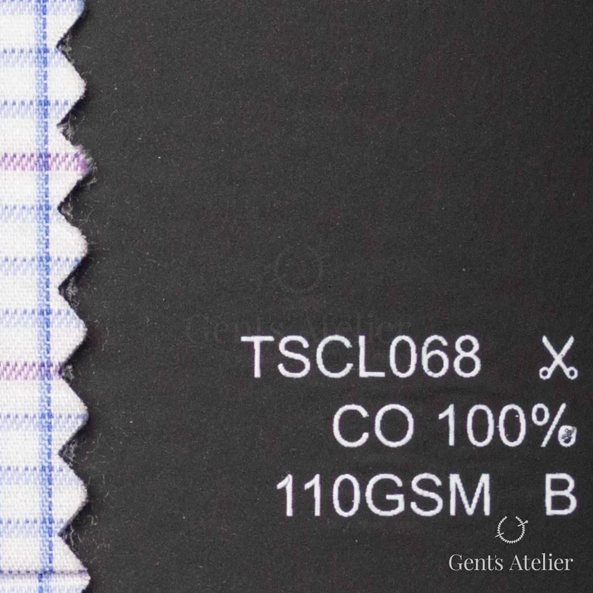 Образец ткани Geneva TSCL068 с этикеткой — Белый / Фиолетовый