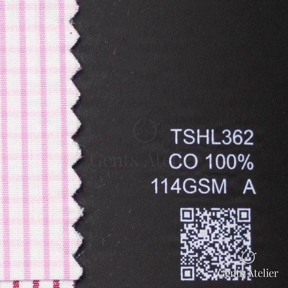 Образец ткани Geneva TSHL362 с этикеткой — Белый / Розовый