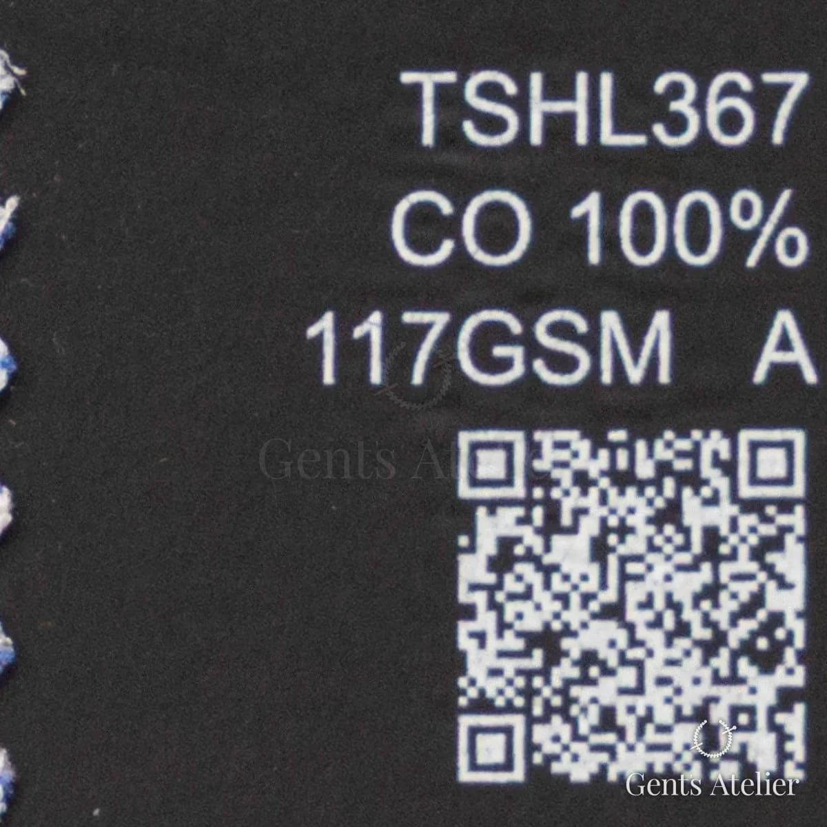 Образец ткани Geneva TSHL367 с этикеткой — Белый / Синий