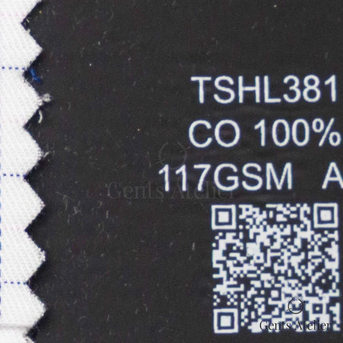 Образец ткани Geneva TSHL381 с этикеткой — Белый / Синий / Розовый
