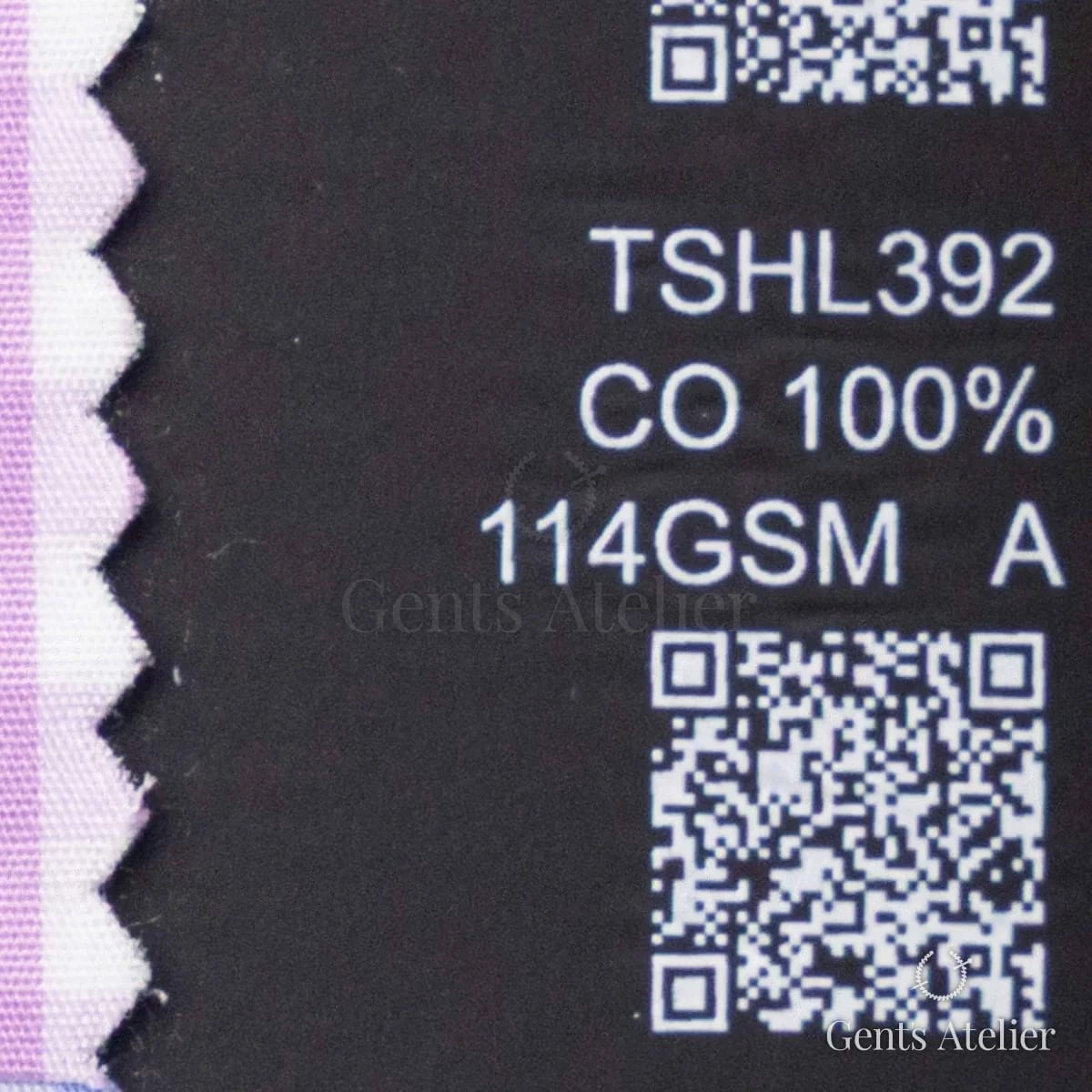 Образец ткани Geneva TSHL392 с этикеткой — Белый / Лавандовый