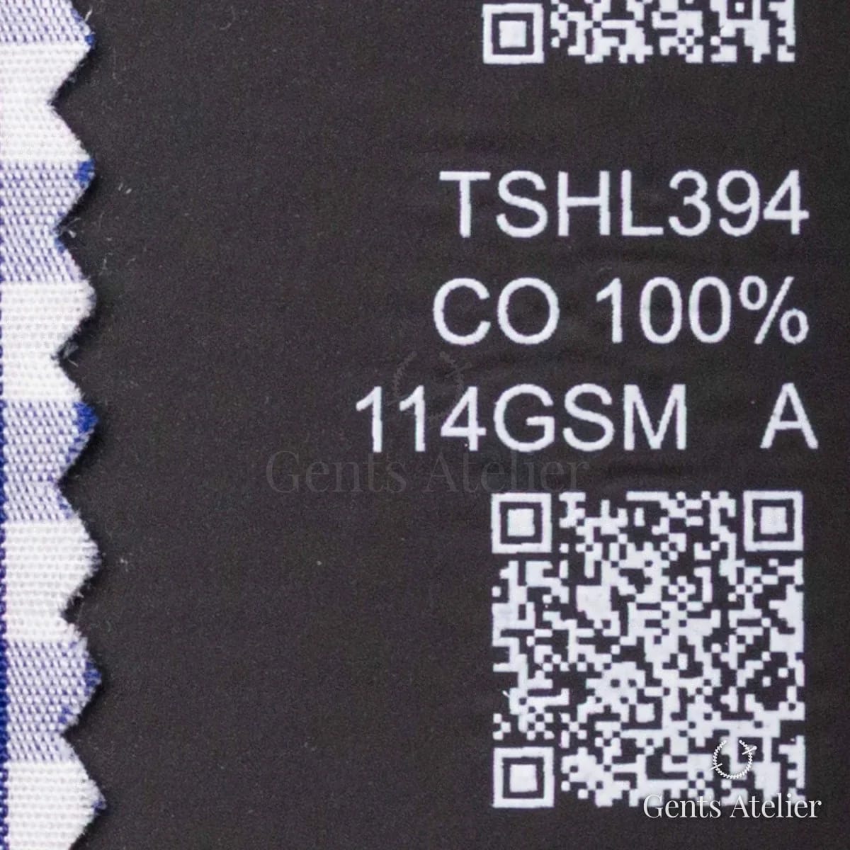 Образец ткани Geneva TSHL394 с этикеткой — Белый / Синий