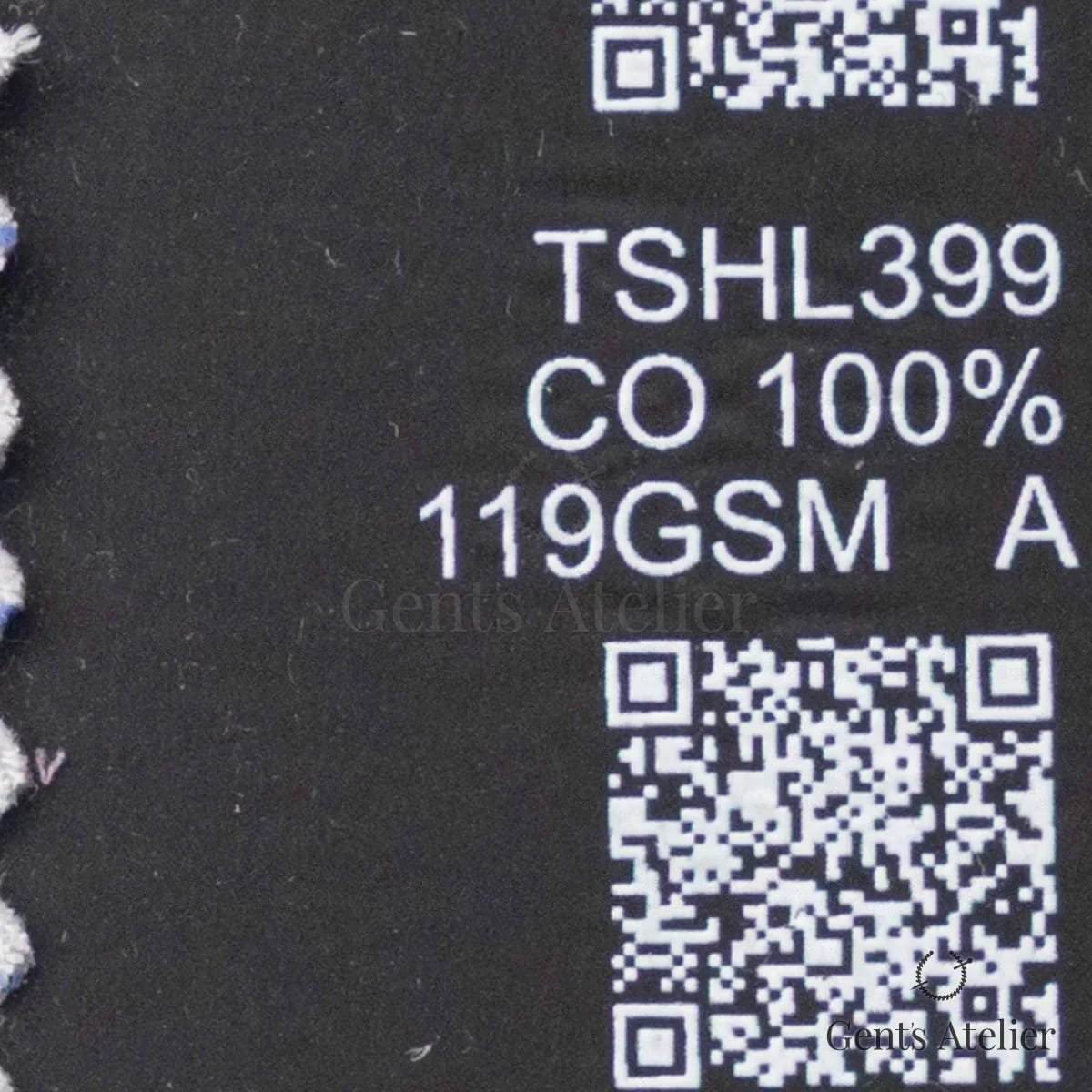 Образец ткани Geneva TSHL399 с этикеткой — Белый / Голубой
