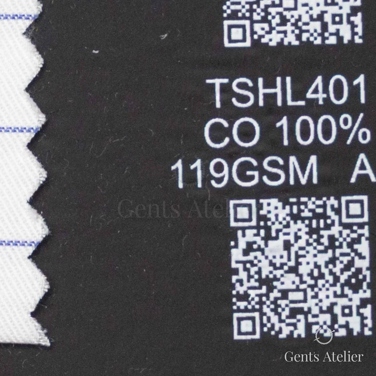 Образец ткани Geneva TSHL401 с этикеткой — Белый / Голубой