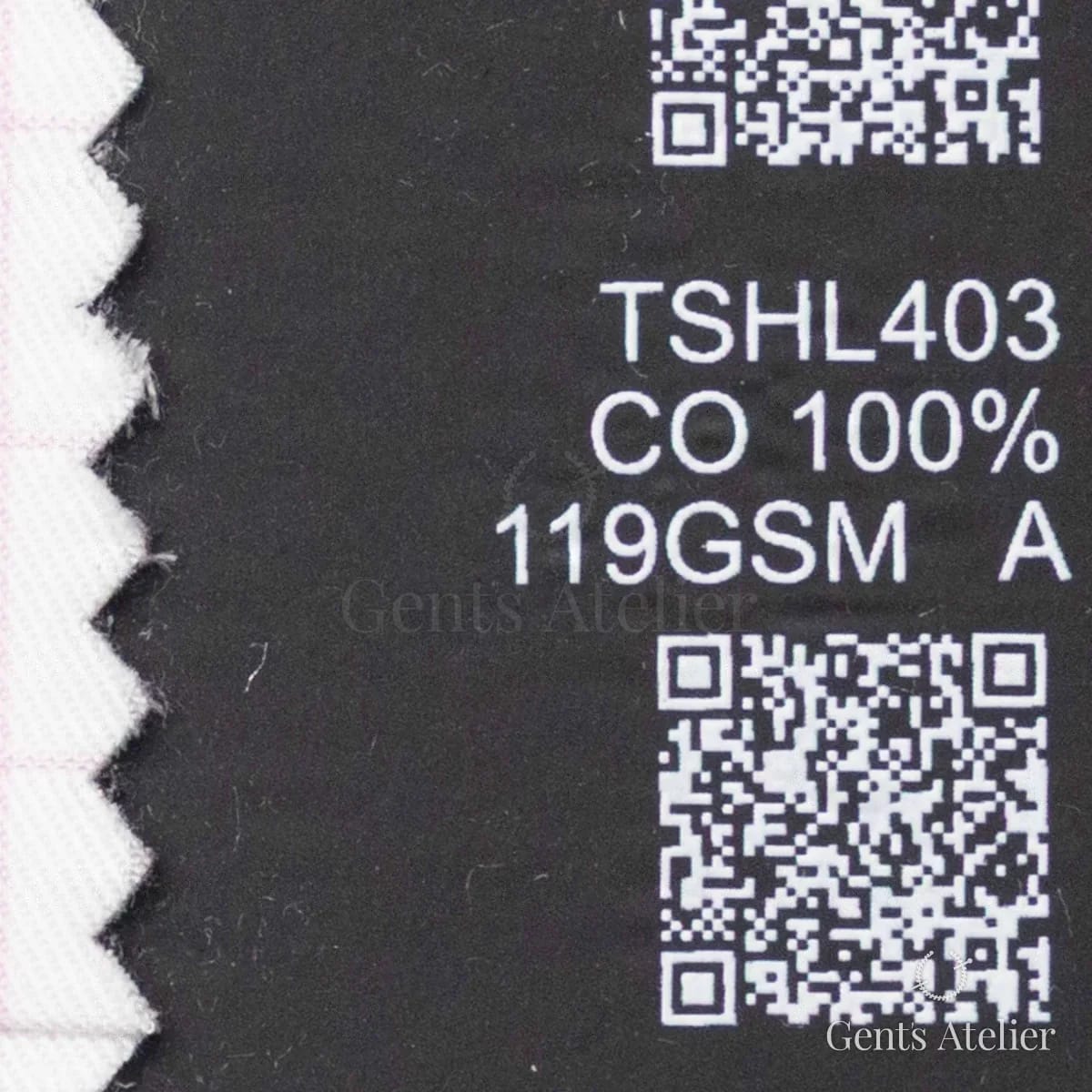 Образец ткани Geneva TSHL403 с этикеткой — Белый / Розовый