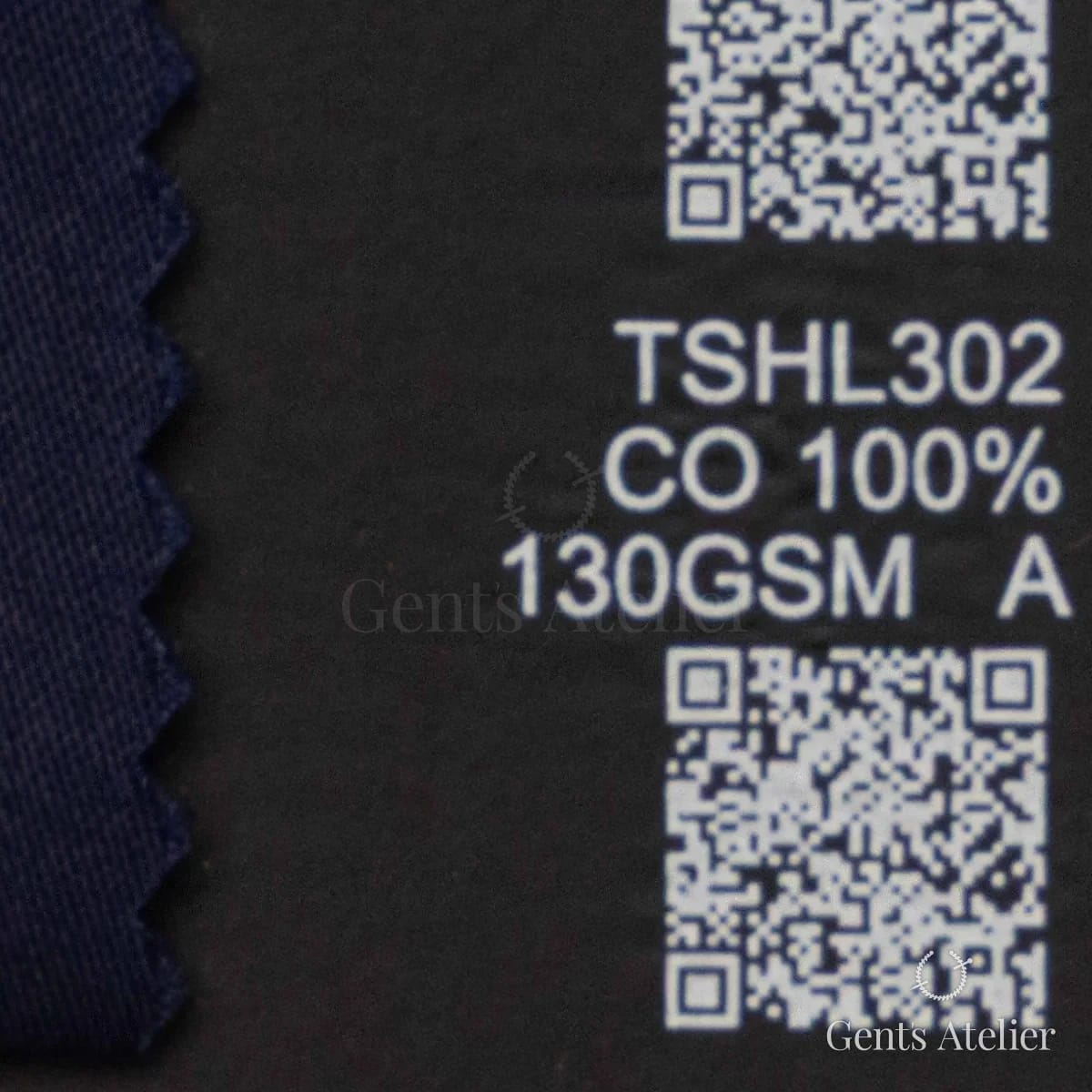Образец ткани Geneva TSHL302 с этикеткой — Тёмно-синий