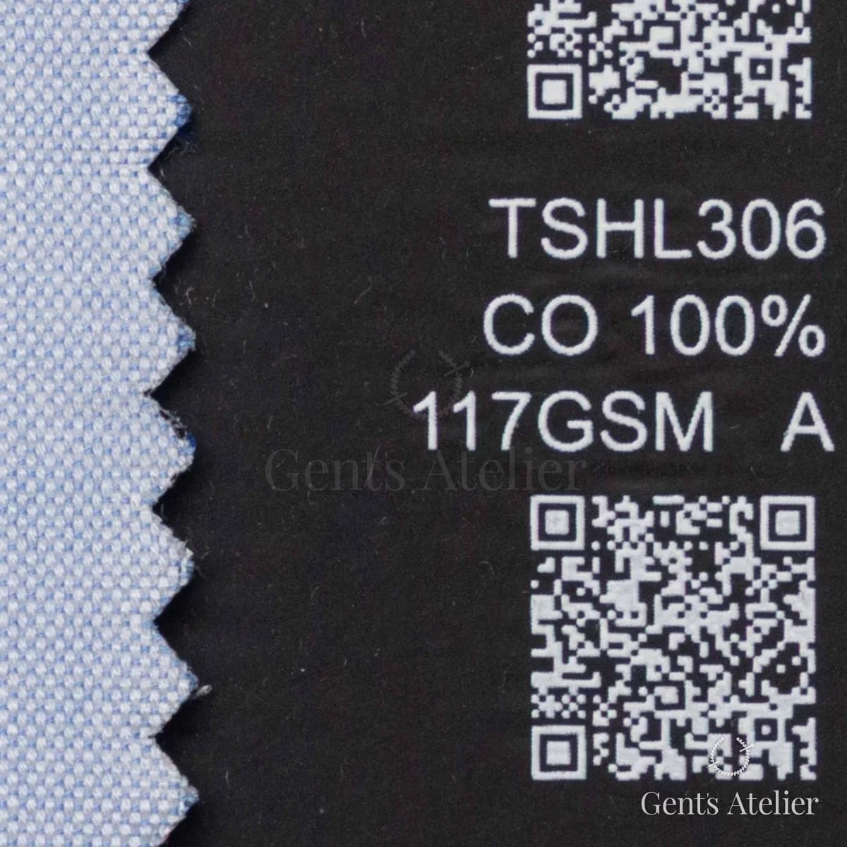 Образец ткани Geneva TSHL306 с этикеткой — Голубой