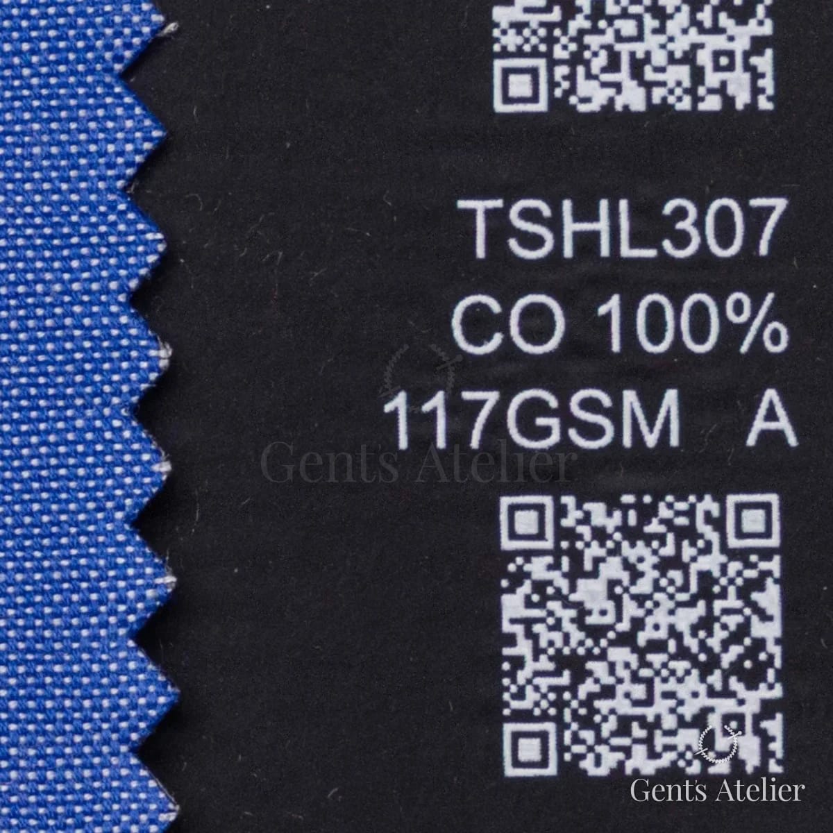 Образец ткани Geneva TSHL307 с этикеткой — Синий