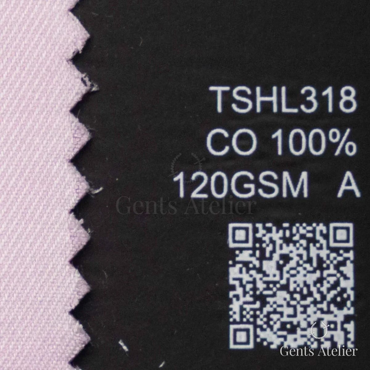 Образец ткани Geneva TSHL318 с этикеткой — Светло-сиреневый