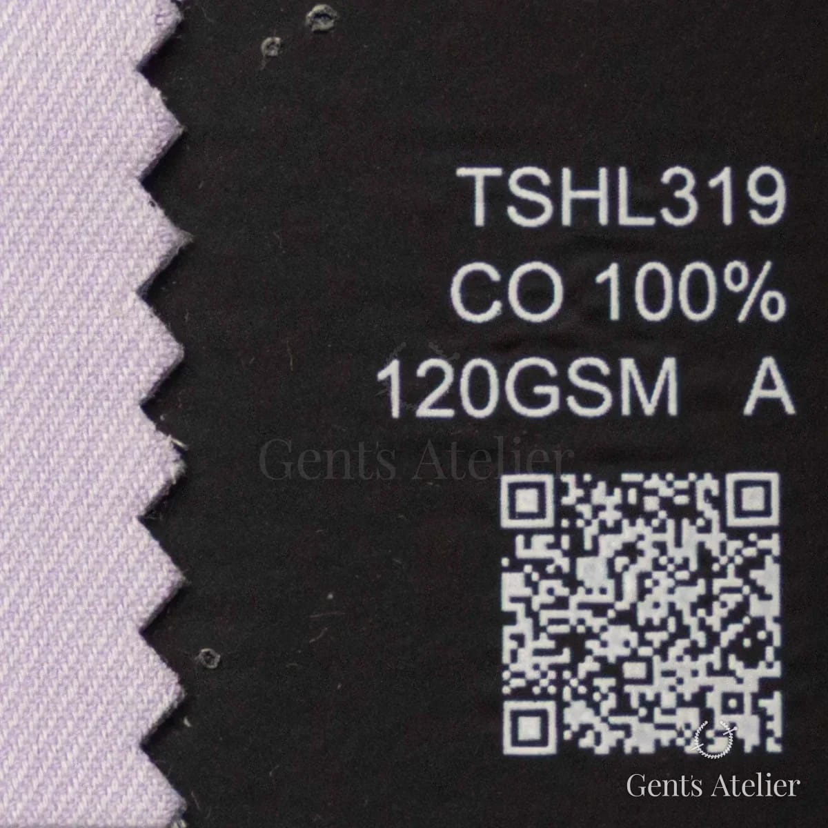 Образец ткани Geneva TSHL319 с этикеткой — Светло-сиреневый