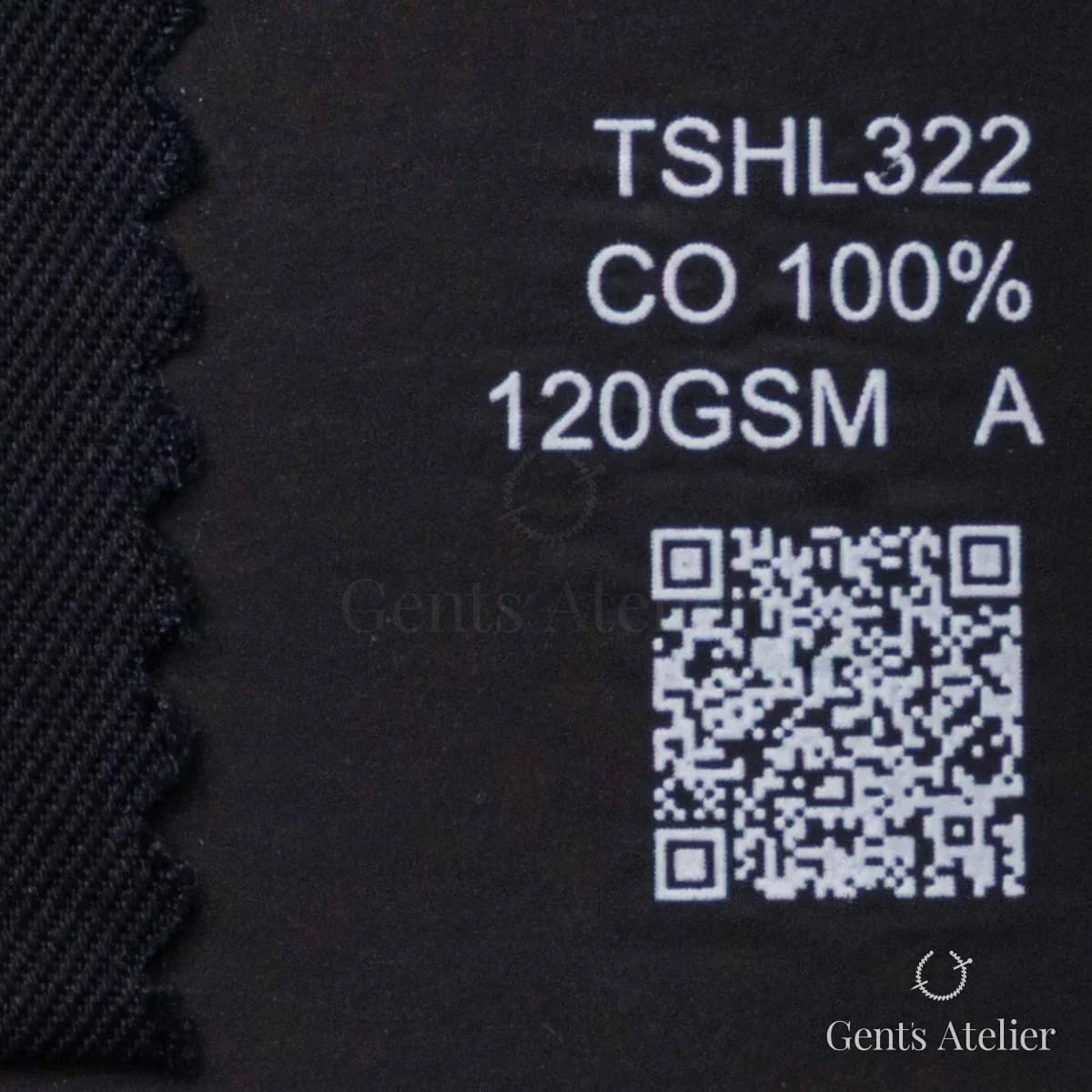 Образец ткани Geneva TSHL322 с этикеткой — Тёмно-синий