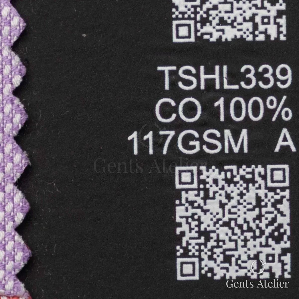 Образец ткани Geneva TSHL339 с этикеткой — Сиреневый
