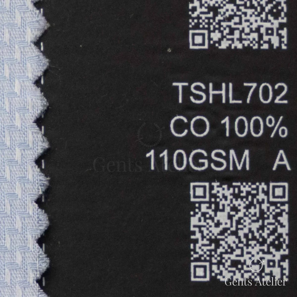Образец ткани Geneva TSHL702 с этикеткой — Голубой