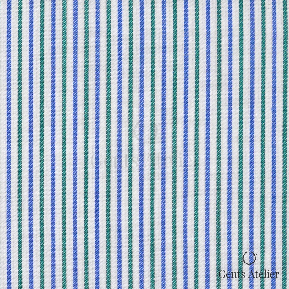 Сорочка из Geneva TSCL016 — Белый / Синий-Зелёный, 100% хлопок
