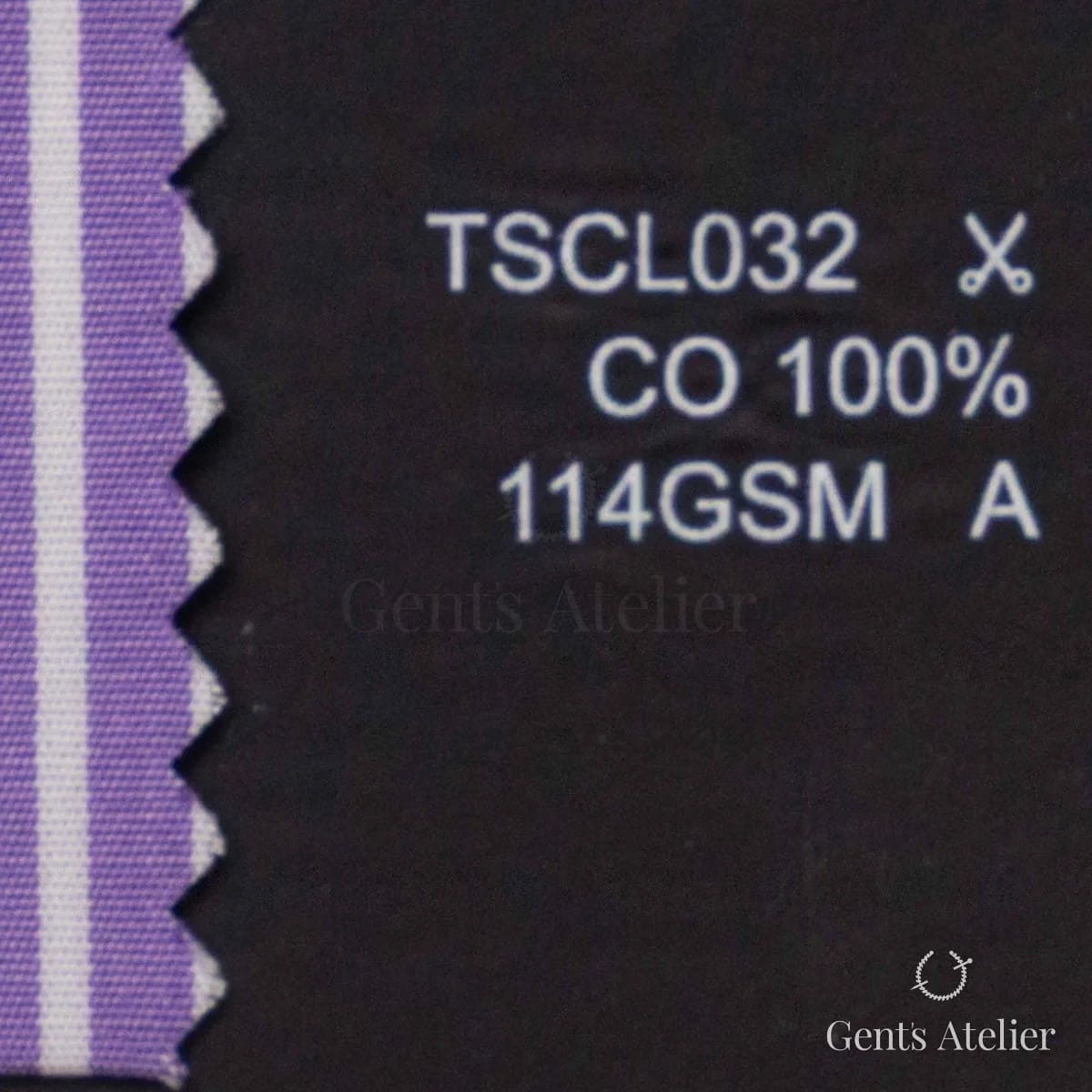 Образец ткани Geneva TSCL032 с этикеткой — Сиреневый / Белый
