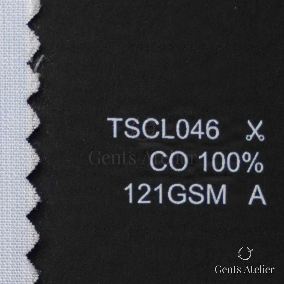 Образец ткани Geneva TSCL046 с этикеткой — Белый / Голубой