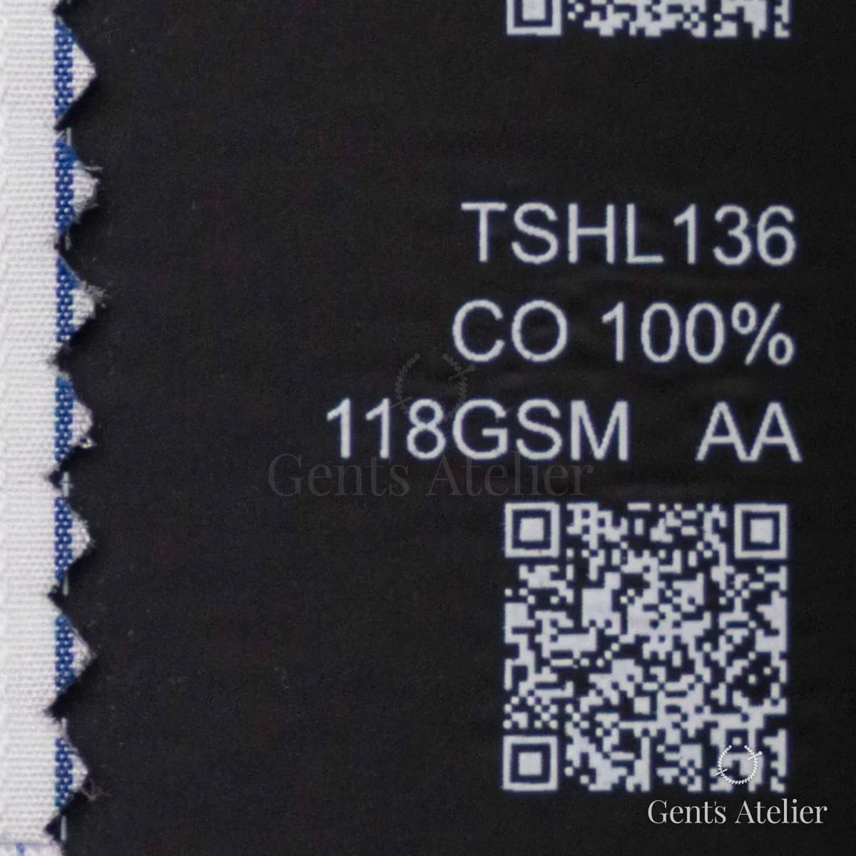 Образец ткани Geneva TSHL136 с этикеткой — Белый / Синий