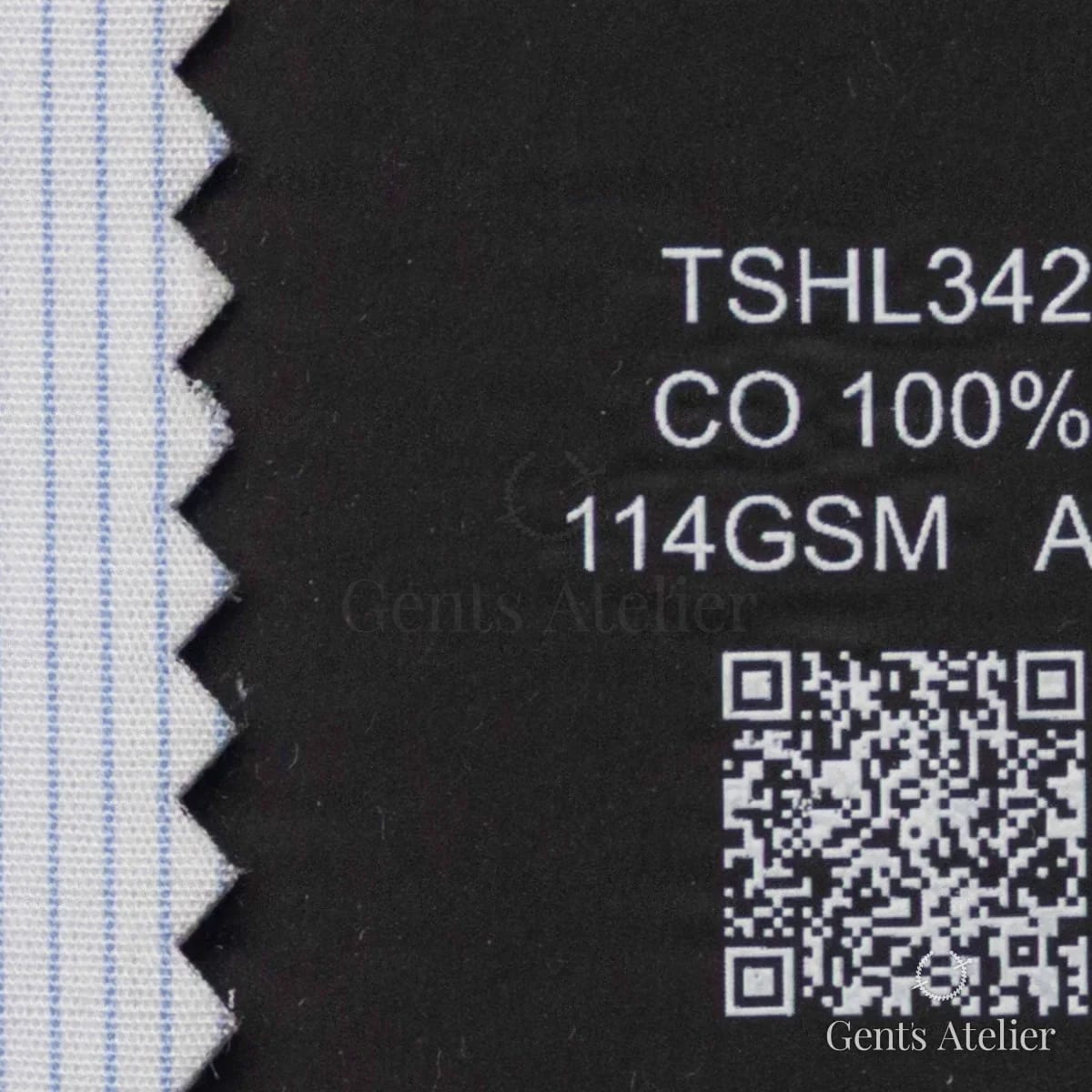 Образец ткани Geneva TSHL343 с этикеткой — Белый / Голубой