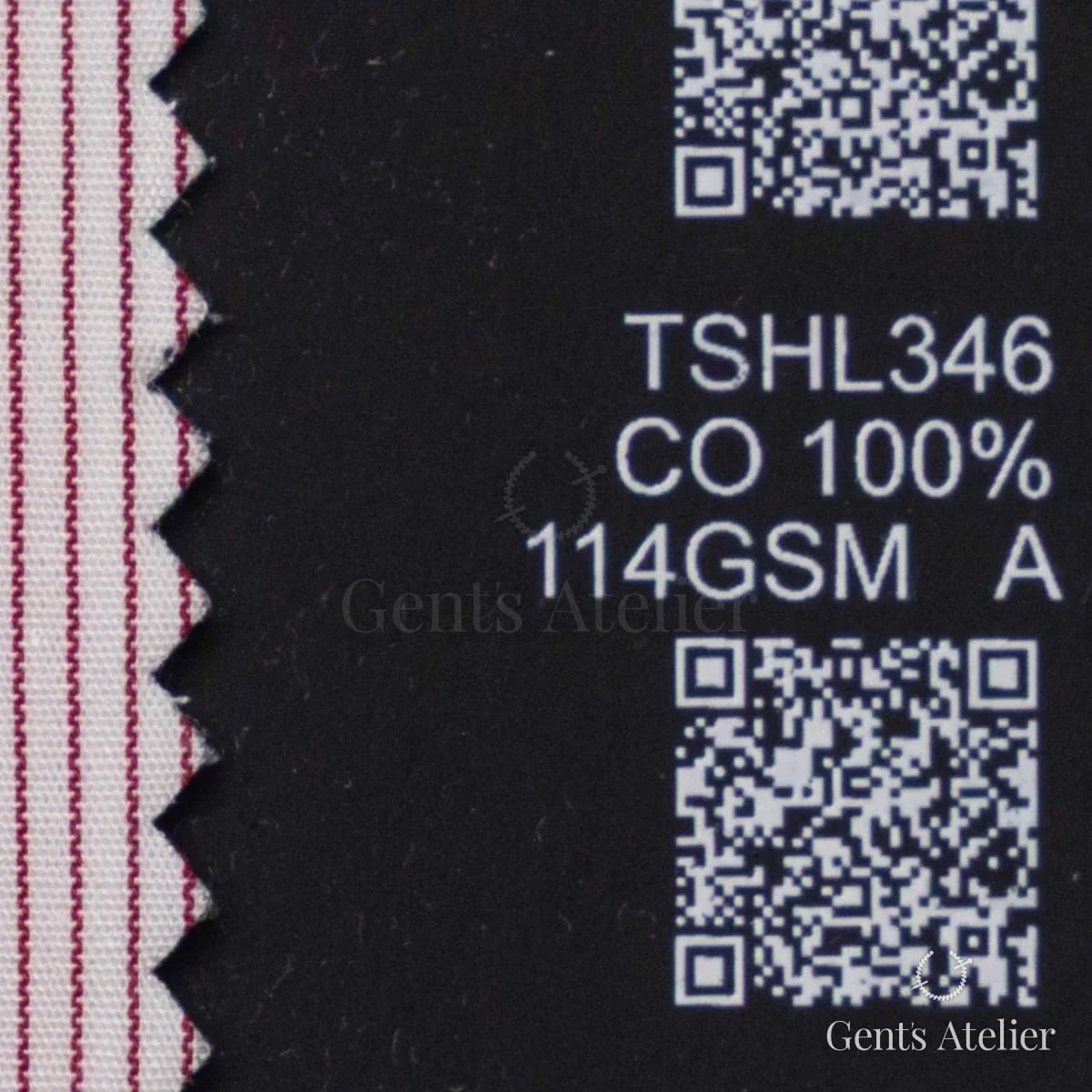 Образец ткани Geneva TSHL346 с этикеткой — Белый / Красный