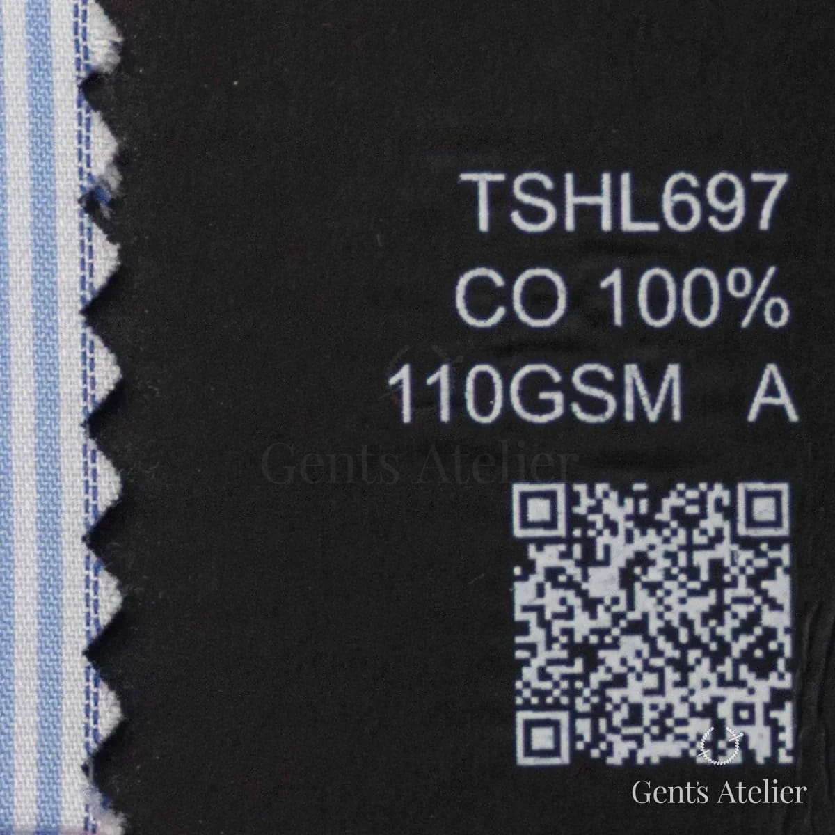 Образец ткани Geneva TSHL697 с этикеткой — Белый / Синий